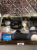 A LARGE BOX OF VARIOUS VINTAGE GB COINAGE ETC.