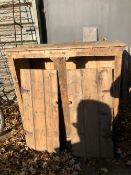 TWO ANTIQUE PINE DRESSERS FOR RESTORATION.