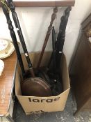 A LARGE QUANTITY OF ANTIQUE BED WARMING PANS.