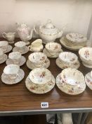 A HAMMERSLEY COFFEE SET, TOGETHER WITH AN ANTIQUE COALPORT PART TEA SET.