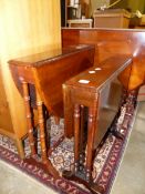 TWO EDWARDIAN MAHOGANY SUTHERLAND TABLES.