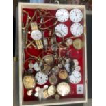 A COLLECTION OF WRIST WATCHES, POCKET WATCHES AND MOVEMENTS, TO INCLUDE GARRARD ETC