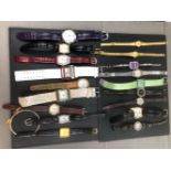 A QUANTITY OF WATCHES TO INCLUDE ROTARY, PULSAR, ZEITNER, SEIKO ETC