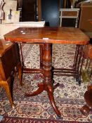 A VICTORIAN MAHOGANY TILT TOP TRIPOD TABLE.