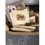A QUANTITY OF PRINTS AND PICTURES.