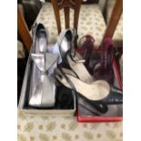 EIGHT PAIRS OF LADIES SHOES TO INCLUDE, CHARLES JOURDAN VINTAGE AND MODERN, MISS MAUD PARIS,