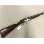 A JOSEPH BOURNE 12G SHOTGUN SIDE BY SIDE BOXLOCK NON-EJECTOR 26.5" BLUED STEEL BARRELS SERIAL NUMBER