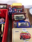 VARIOUS CORGI BOXED VEHICLES, ANNUALS, OO GAUGE TRAINS ETC.