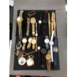 A COLLECTION OF WATCHES AND POCKET WATCHES TO INCLUDE ROTARY, SEIKO, CASIO G-SHOCK, GUESS, CITIZEN