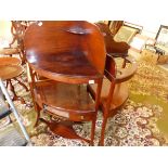 TWO REGENCY MAHOGANY CORNER WASH STANDS.