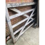 WOODEN FIVE BAR GATE. 12ft WIDE AND MATCHING SIDE GATE. 3ft WIDE