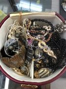 A LARGE SELECTION OF COSTUME JEWELLERY.