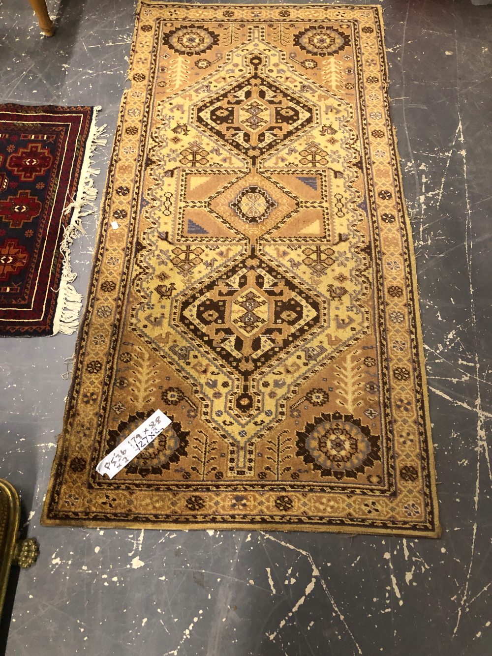 A BELOUCH TRIBAL RUNNER. 282 x 81cms. TOGETHER WITH A MACHINE MADE RUG (2) - Image 3 of 3