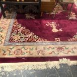 A GOOD QUALITY CHINESE CARPET. 386 x 277cms