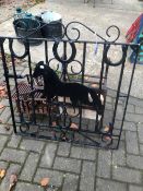 SMALL WROUGHT IRON GATE, FIRE GRATE ETC