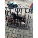 SMALL WROUGHT IRON GATE, FIRE GRATE ETC