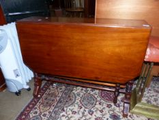 A LARGE VICTORIAN SUTHERLAND TABLE.