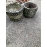 TWO SMALL GARDEN PLANTERS