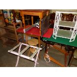 A RETRO KITCHEN TABLE AND VARIOUS OCCASIONAL FURNITURE.