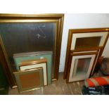 VARIOUS GILT PICTURE FRAMES.