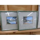 P.F. TONSTILL (20th.C.) ARR. PAIR OF ITALIAN LANDSCAPES, SIGNED WATERCOLOUR. 13 x 18cms (2)