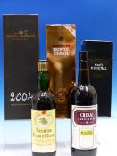 SHERRIES, SPIRITS AND CHAMPAGNE, FOUR BOTTLES OF CREAM SHERRY, CROFT PORT, HAIG WHISKY, BOOTHS GIN