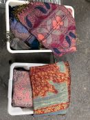 A LARGE COLLECTION OF LADIES FASHION SCARVES, SOME OF EASTERN DESIGN