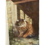 AFTER DAVID SHEPERD (1931- ) ARR. WHISKY, THE FARMYARD CAT, PENCIL SIGNED LIMITED EDITION COLOUR