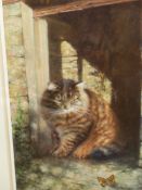 AFTER DAVID SHEPERD (1931- ) ARR. WHISKY, THE FARMYARD CAT, PENCIL SIGNED LIMITED EDITION COLOUR