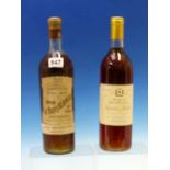 WINE, A 1937 BOTTLE OF CHATEAU LA TOUR BLANCHE 1ER CRU SAUTERNES TOGETHER WITH A BOTTLE OF MUSCAT