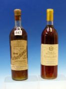 WINE, A 1937 BOTTLE OF CHATEAU LA TOUR BLANCHE 1ER CRU SAUTERNES TOGETHER WITH A BOTTLE OF MUSCAT