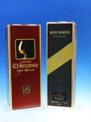 BRANDY, A BOXED LITRE BOTTLE OF HENNESSY TOGETHER WITH A BOXED BOTTLE OF REMY MARTIN