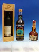 PORT, RUM AND GRAND MARNIER, THE WOODEN BOXED 2015 BOTTLE OF TAYLORS PORT AGED FOR 10 YEARS IN WOOD,