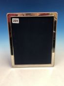 A LARGE HALLMARKED SILVER EASEL BACK PHOTO FRAME 23.5cm X 28.5cm