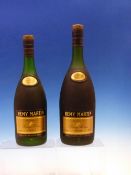 BRANDY, A LITRE BOTTLE AND A 75CL BOTTLE OF REMY MARTIN