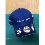 FORMULA 1 RENAULT- A BLUE SIGNED CAP SIGNED BY FERNANDO ALONSO AND ESTABAN OCON TO BE SOLD IN SUP