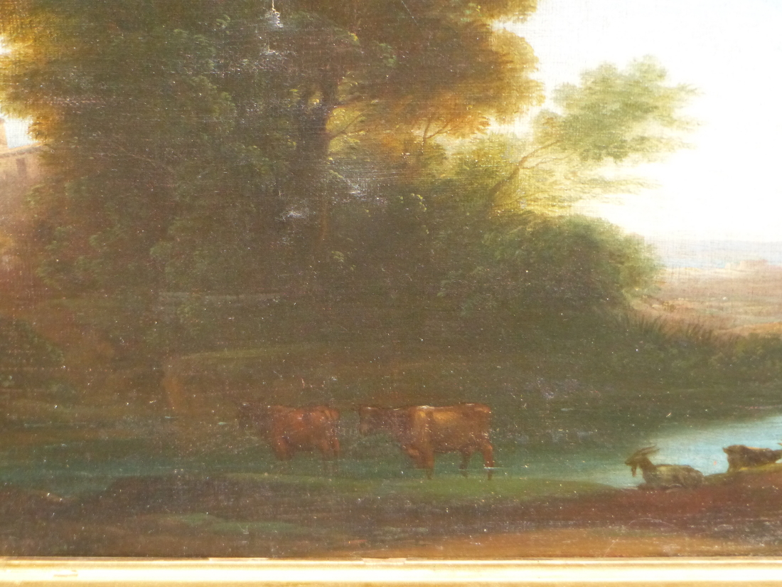 19th.C. SCHOOL. AN ITALIANTE LANDSCAPE, OIL ON CANVAS. 26 x 35cms - Image 2 of 6