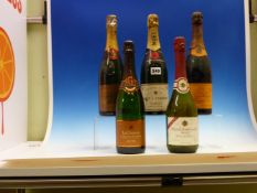 CHAMPAGNE, A 1949 BOTTLE OF VEUVE CLICQUOT, TWO BICENTENARY BOTTLES, TWO BOTTLES OF MOET, A BOTTLE