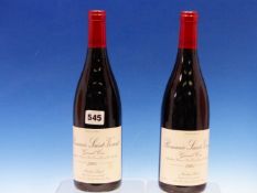 WINE, TWO BOTTLES OF 2001 ROMANEE SAINT-VIVANT RED WINE, NICOLAS POTEL