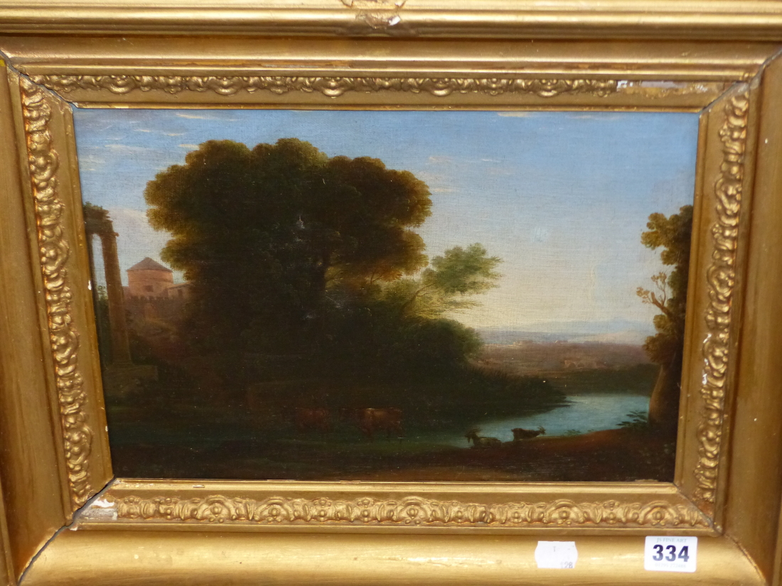 19th.C. SCHOOL. AN ITALIANTE LANDSCAPE, OIL ON CANVAS. 26 x 35cms - Image 4 of 6