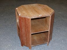 A HEALS OAK OCTAGONAL COFFEE TABLE,WITH TWO TIERS. W 51 x D 51 x H 51.5cms.