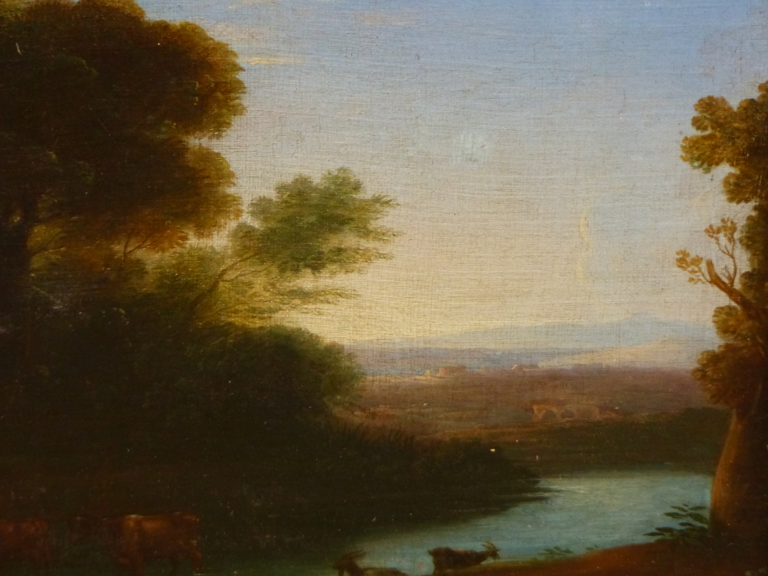 19th.C. SCHOOL. AN ITALIANTE LANDSCAPE, OIL ON CANVAS. 26 x 35cms - Image 3 of 6