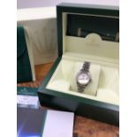 A ROLEX OYSTER LADY DATEJUST STAINLESS STEEL WATCH ON JUBILEE WATCH BRACELET. MODEL NUMBER 179174.