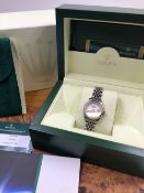 A ROLEX OYSTER LADY DATEJUST STAINLESS STEEL WATCH ON JUBILEE WATCH BRACELET. MODEL NUMBER 179174.