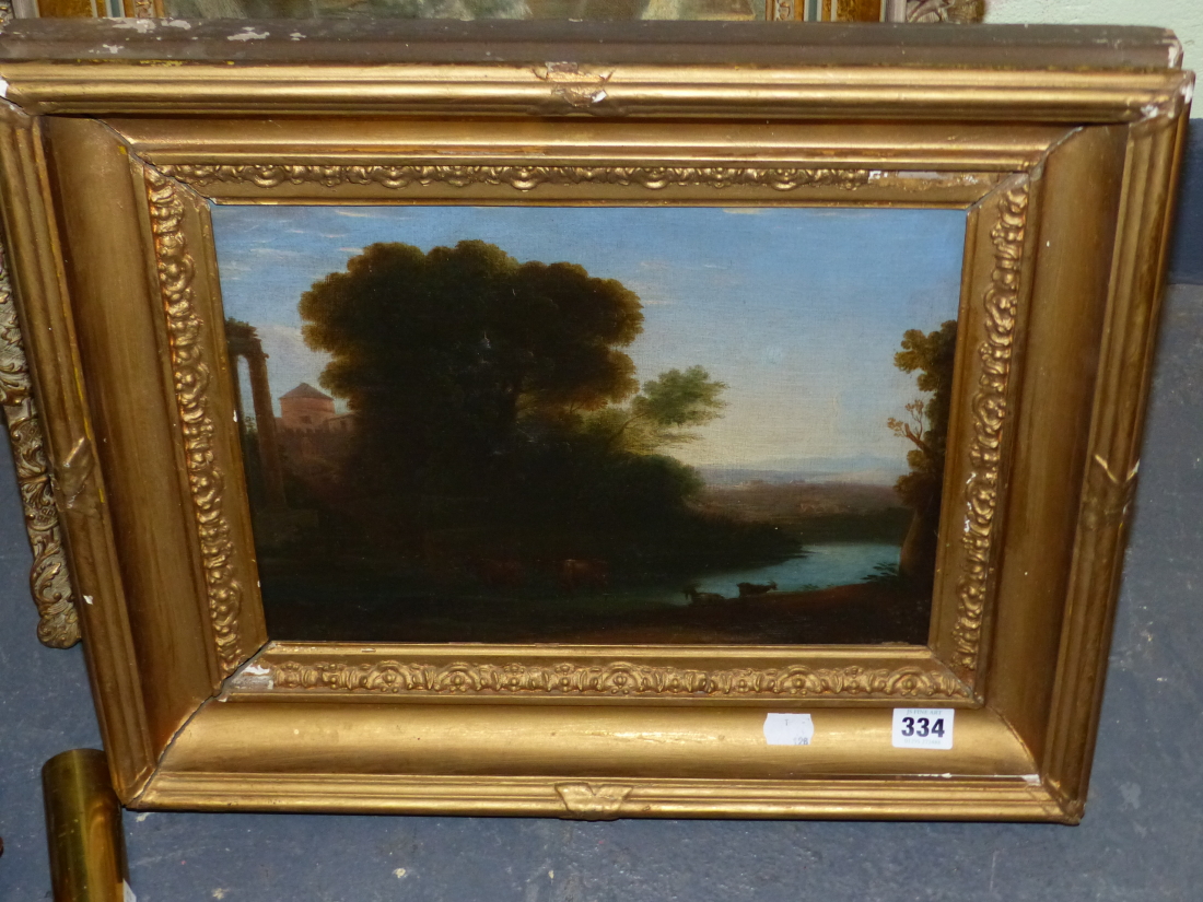 19th.C. SCHOOL. AN ITALIANTE LANDSCAPE, OIL ON CANVAS. 26 x 35cms - Image 5 of 6