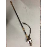 A VICTORIAN CITY OF LONDON DRESS SWORD AND BRASS MOUNTED LEATHER SCABBARD, THE HILT TO THE ETCHED