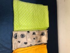 A SELECTION OF SILK AND COTTON SCARF'S TO INCLUDE DKNY, FONNY, JAEGER, POLLINI ETC
