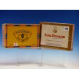 CIGARS, A BOX OF 50 KING EDWARD IMPERIAL CIGARS TOGETHER WITH A BOX OF 25 KING EDWARD INVINCIBLE