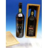 PORT, A BOTTLE OF COCKBURNS 1993 PORT, TOGETHER WITH A WOODEN BOXED BOTTLE OF DOWS 1994 PORT