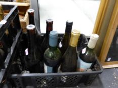 WINES, SEVEN VARIOUS WHITE WINES, A BOTTLE OF SANTO DEL NONNO AND FOUR VARIOUS RED WINES